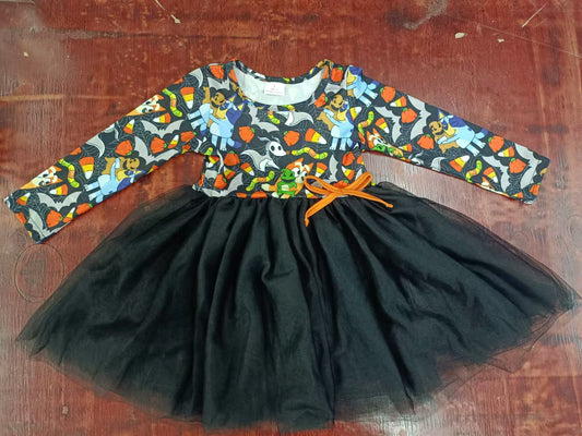 Custom moq 3 eta 6-7weeks Weird Animal Black Long Sleeve Tutu Skirt