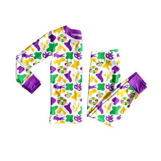 25.9.3 custom each style moq 5eta 4-6week Sibling Sisters mardi gras baby girl long sleeve pants sets and dress and rompers match family design