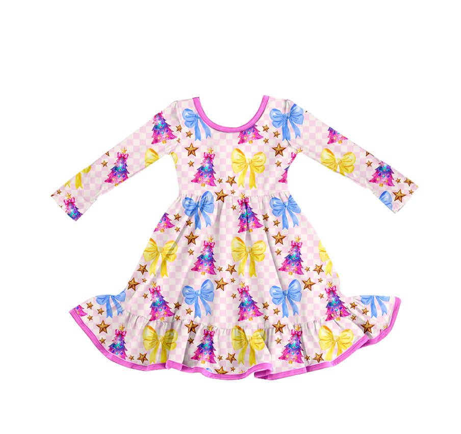 25.8.20 custom each style moq 5eta 4-6week Sibling Sisters bow baby girl long sleeve pants sets and dress and rompers match family design