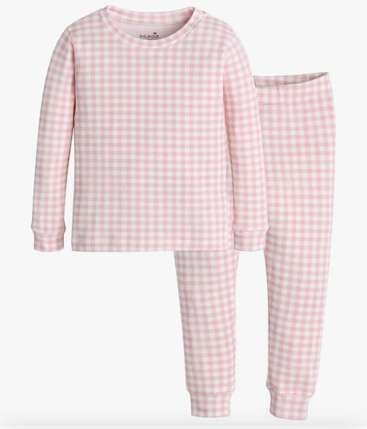Custom moq 5 each style eta 6-7weeks baby girl clothes pink plaid long sleeve pants sets-25.7.29