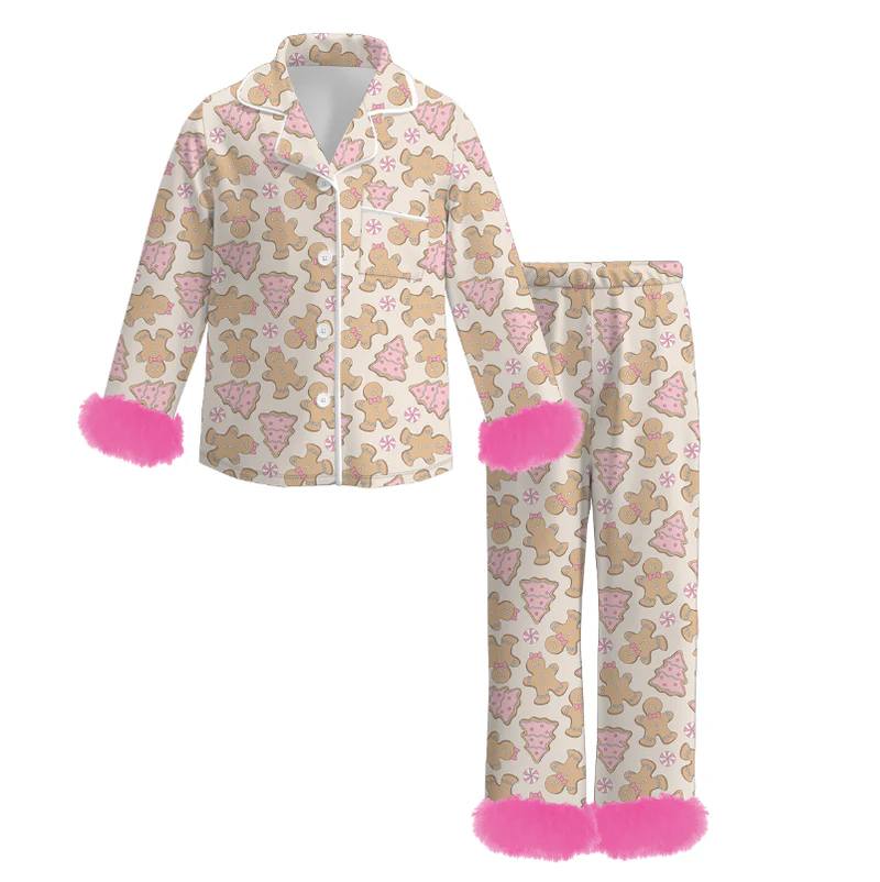 Custom moq 5 each style eta 6-7weeks Christmas bow baby girl long sleeve pant sets and adult sets