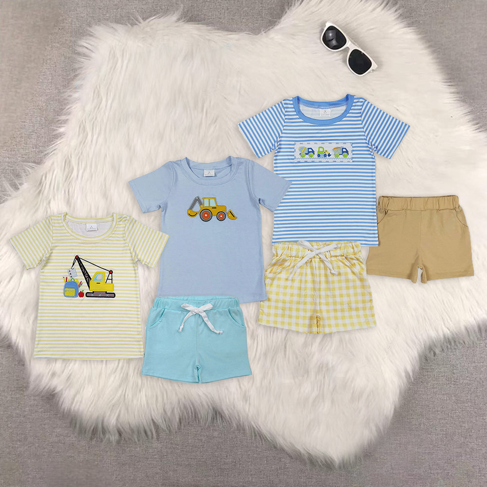 Baby Boys Shirt Shorts Summer Embroidery Outfits Clothes Sets