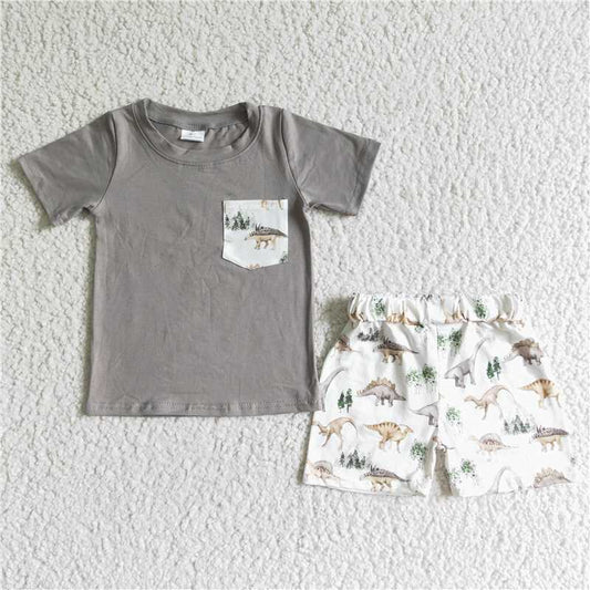 SALES NEW Baby boys summer pocket short sleeve shirt bottom shorts sets