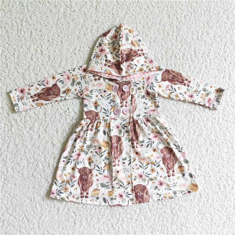 RTS NO MOQ GLD0082 Alpine cow hooded long-sleeved jacket
