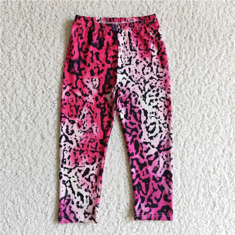 RTS NO MOQ P0016 P0015 P0013 P0014 P0012 Baby Girls Leopard Print Skinny Pants