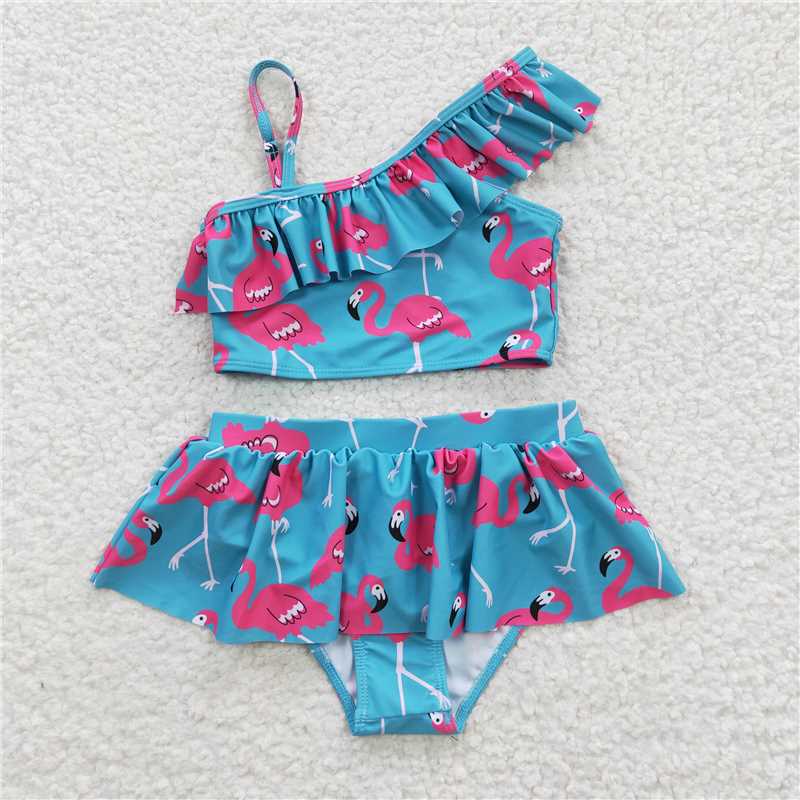RTS NO MOQ baby girl clothes Short Skirt Set & Swimsuit