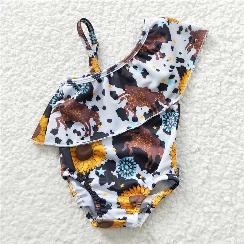 RTS NO MOQ baby girl clothes Short Skirt Set & Swimsuit