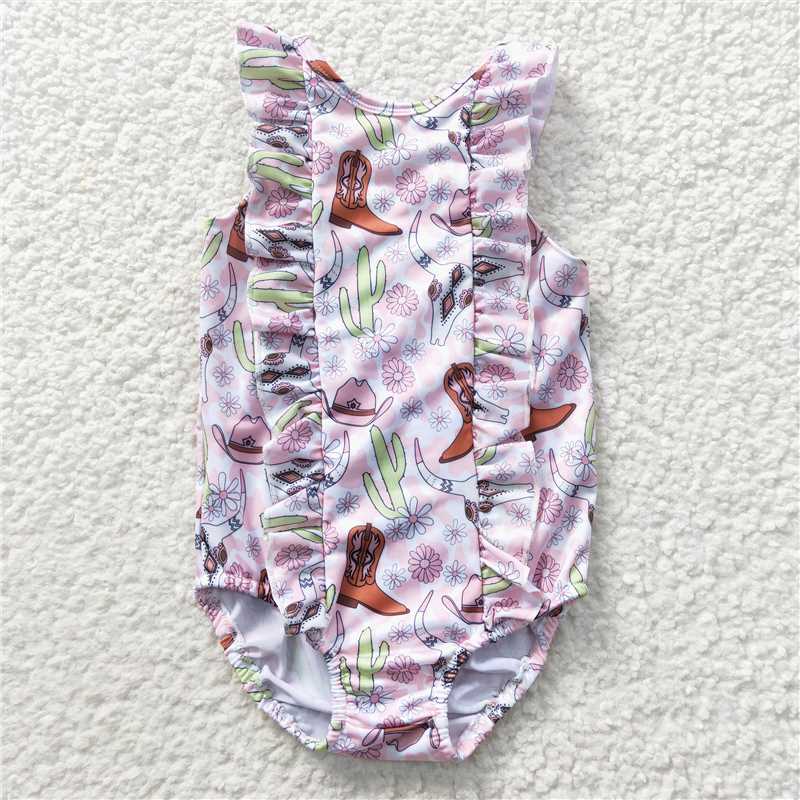 RTS NO MOQ baby girl clothes Short Skirt Set & Swimsuit