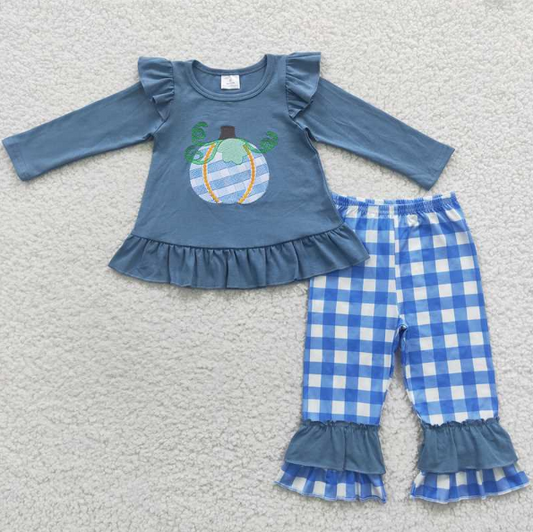 pumkin girls sets embriobery outfits