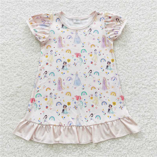 Cute Clothes GSD0427Baby Girl's Lace Lantern Sleeve Dress Cute Toddler Clothing