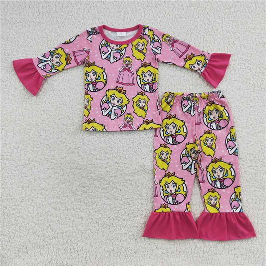SALES  NEW Baby Girls Pink Pajamas Set Cute Clothes Outfit for Infants Baby Sleepwear Pink Dress Pajamas Set