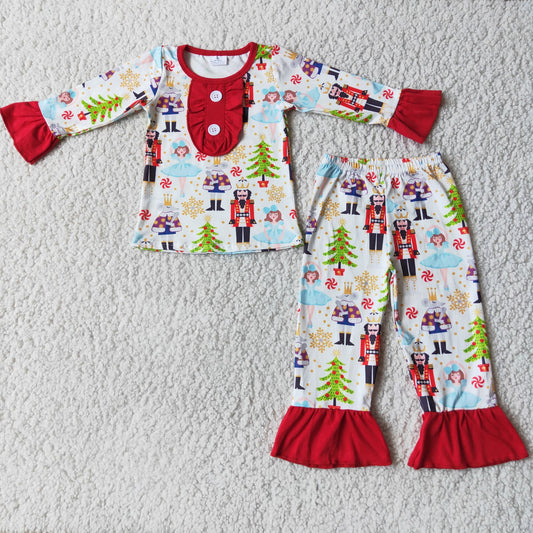 SALES  NEW   Girls nutcracker soldier pajamas