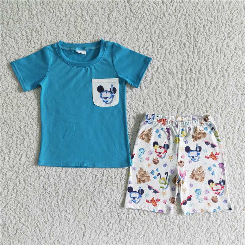 BSSO0038 Baby boy pocket shorts sets