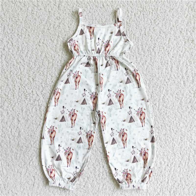 SALES NEW Baby Girls Western Horse Teepee Jumpsuit Children's Costume Outfit  Onesie for Kids