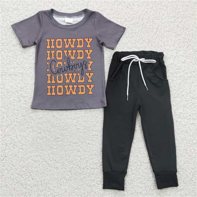 RTS NO MOQ Boys short-sleeved shirt pants clothing set