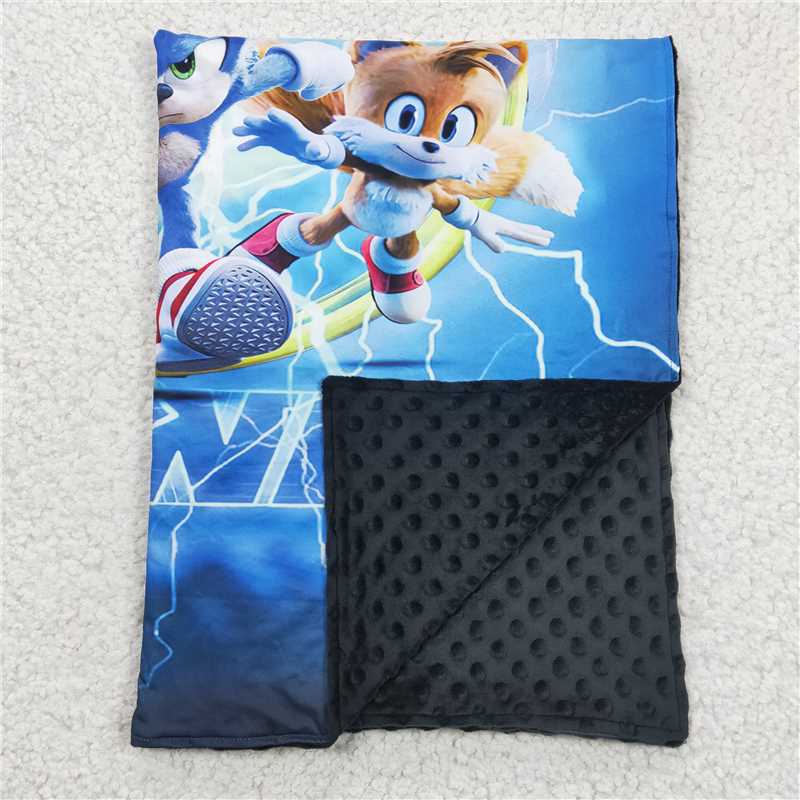 RTS NO MOQ baby boys clothes blue short sleeve pants sets blanket top