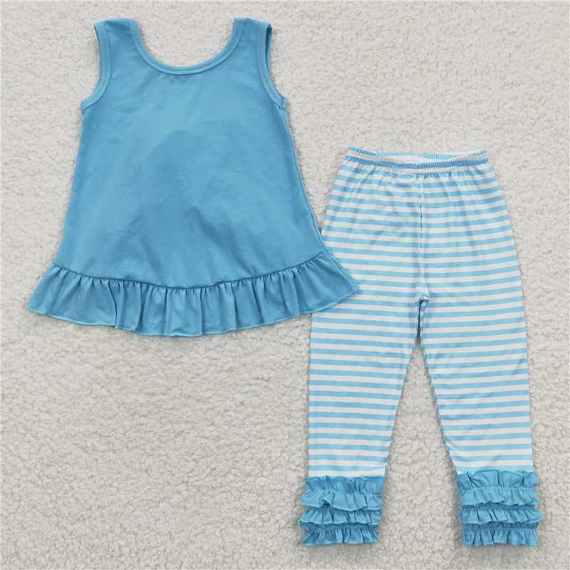 RTS NO MOQ baby girl clothes bow short sleeve pants sets