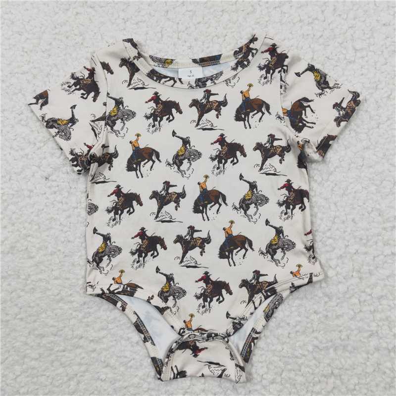 RTS NO MOQ Sibling Baby boy clothes farm cow short-sleeved rompers