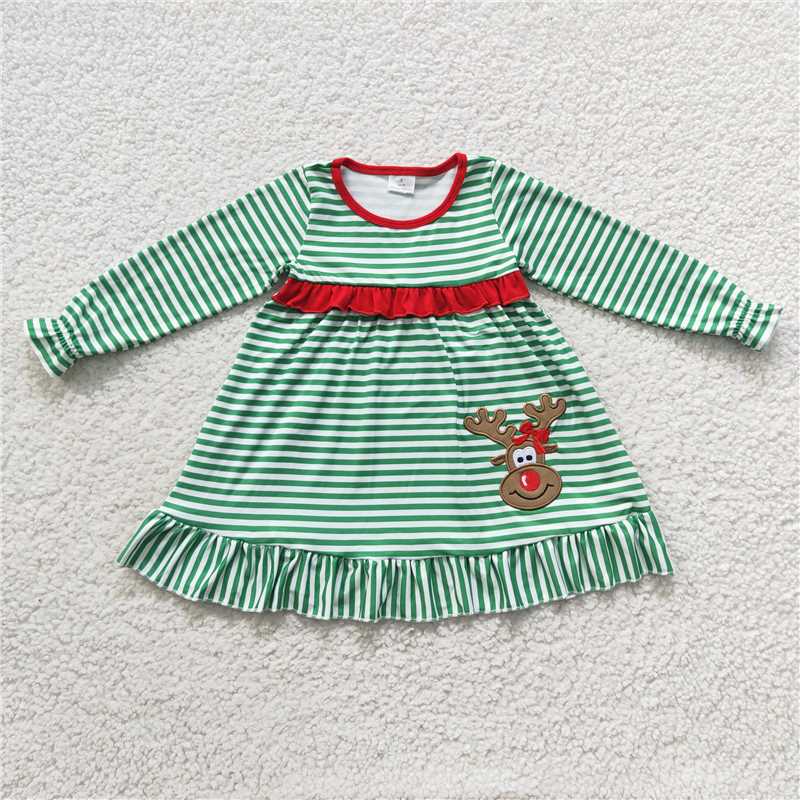 RTS NO MOQ Sibling baby girl boys clothes Christmas embroidery Outfits Clothes Sets and dress and romper