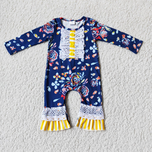 SALES  NEW Navy floral fall rompers