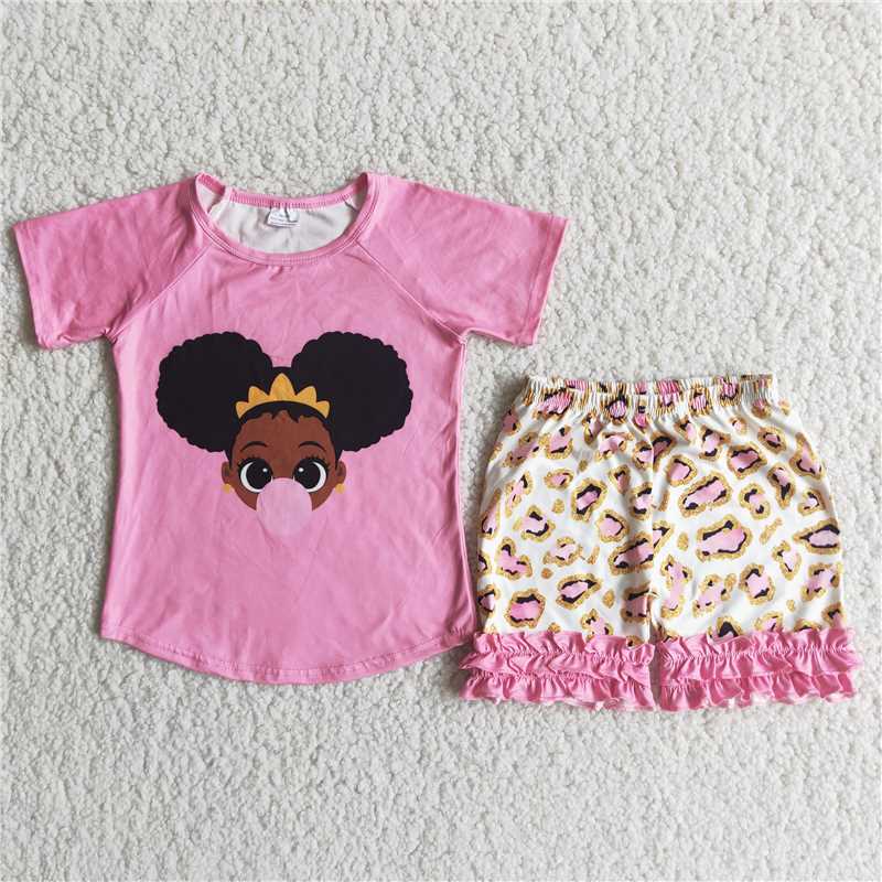 SALES  NEW Children black girls summer ruffle shorts clothes