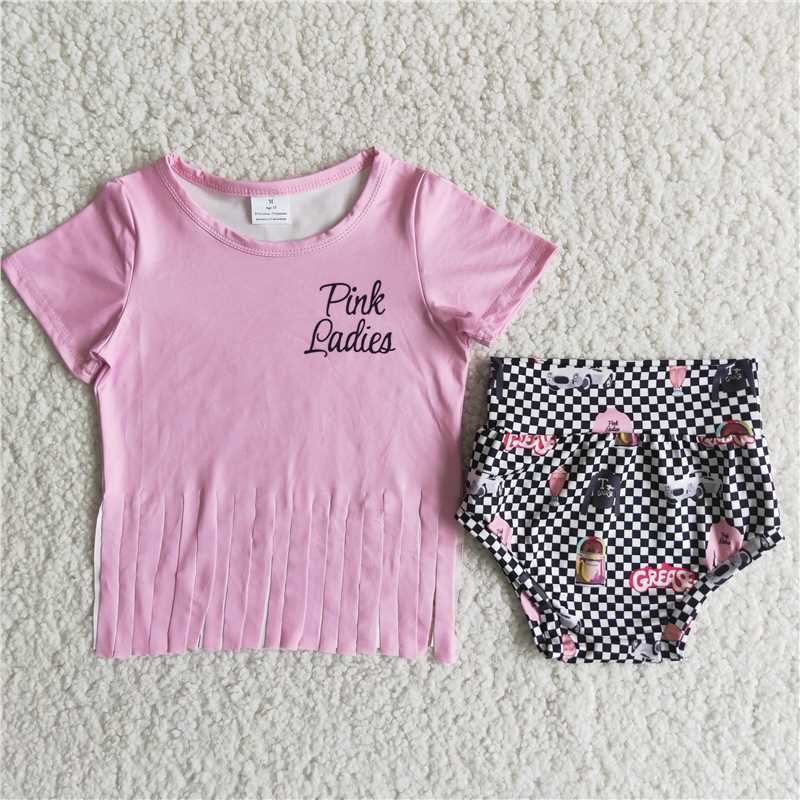 SALES  NEW Pink tassels letters soft bummie set
