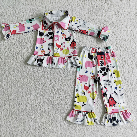 SALES  NEW Baby Fall Pig Outfit Clothing Sets Infant Set Pink Baby Girl Clothes Set Baby Girl Outfit Set