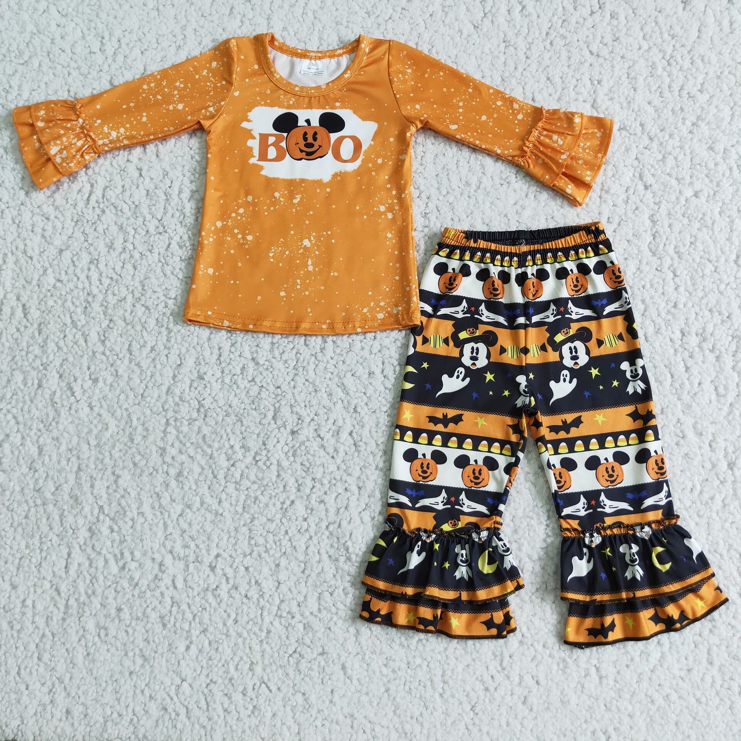 SALES  NEW   Halloween boo ruffle pants sets