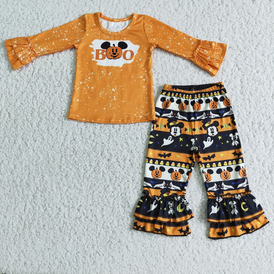 SALES  NEW   Halloween boo ruffle pants sets