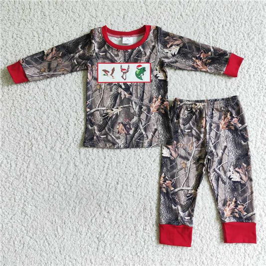SALES  NEW  Boys Christmas hunting camo pajamas sets