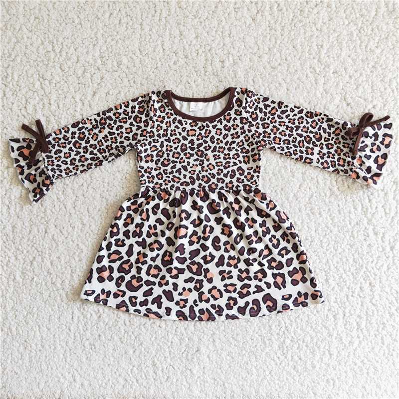 SALES  NEW Baby Girls Leopard Print Dress Cute Infant Girl Animal Pattern Clothing Soft Fabric Toddler Leopard Dress
