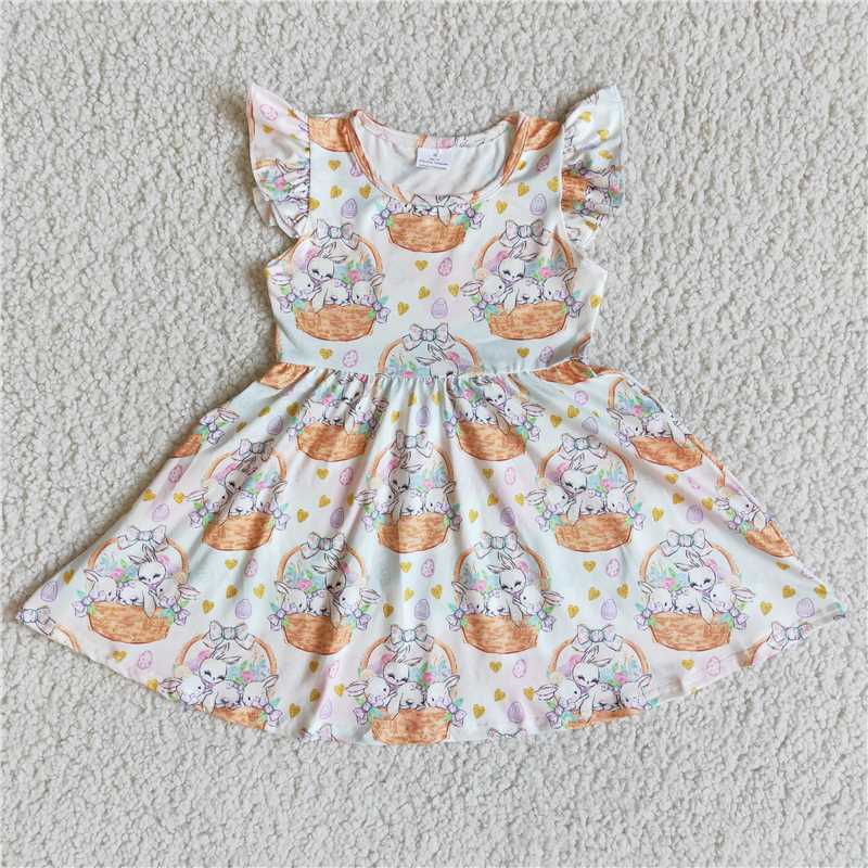 E6-1 Easter bunny dress with flying sleeves