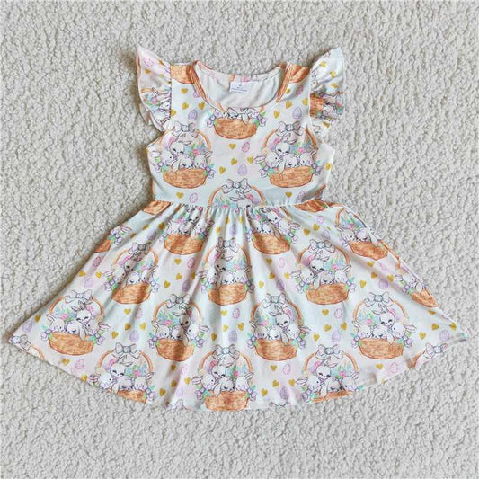 E6-1 Easter bunny dress with flying sleeves