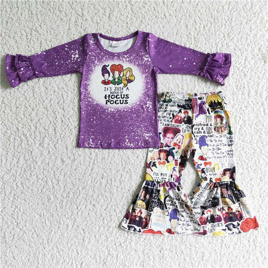 SALES  NEW Baby Girls Halloween Purple Witches Outfit Set Cute Witch Costume for Infants