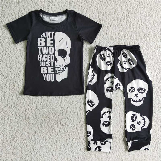 SALES  NEW  Baby boys Just be you Halloween black pants sets