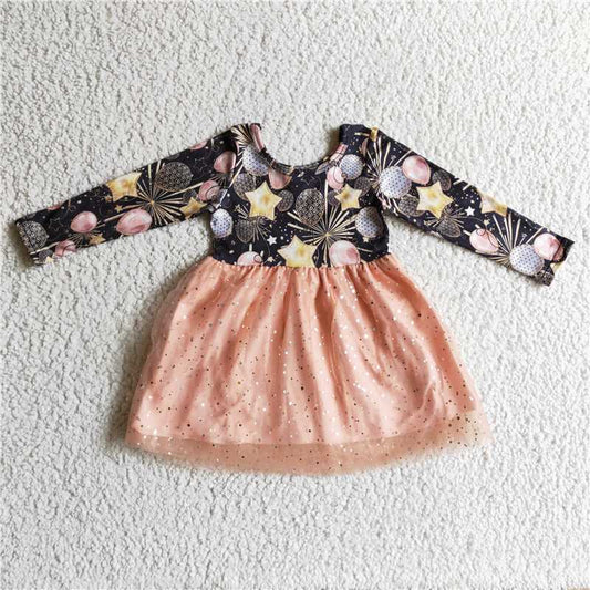 SALES  NEW Baby Girls Balloon Sleeve Tutu Knee-Length Dress Cute Fluffy Skirt for Little Girls