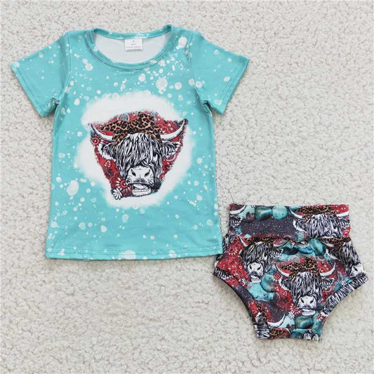 SALES  NEW  Baby Kids Cow Western Bummie Sets