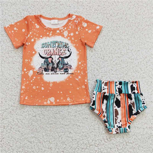 SALES  NEW  Baby Todder Something Orange Western Bummie Sets