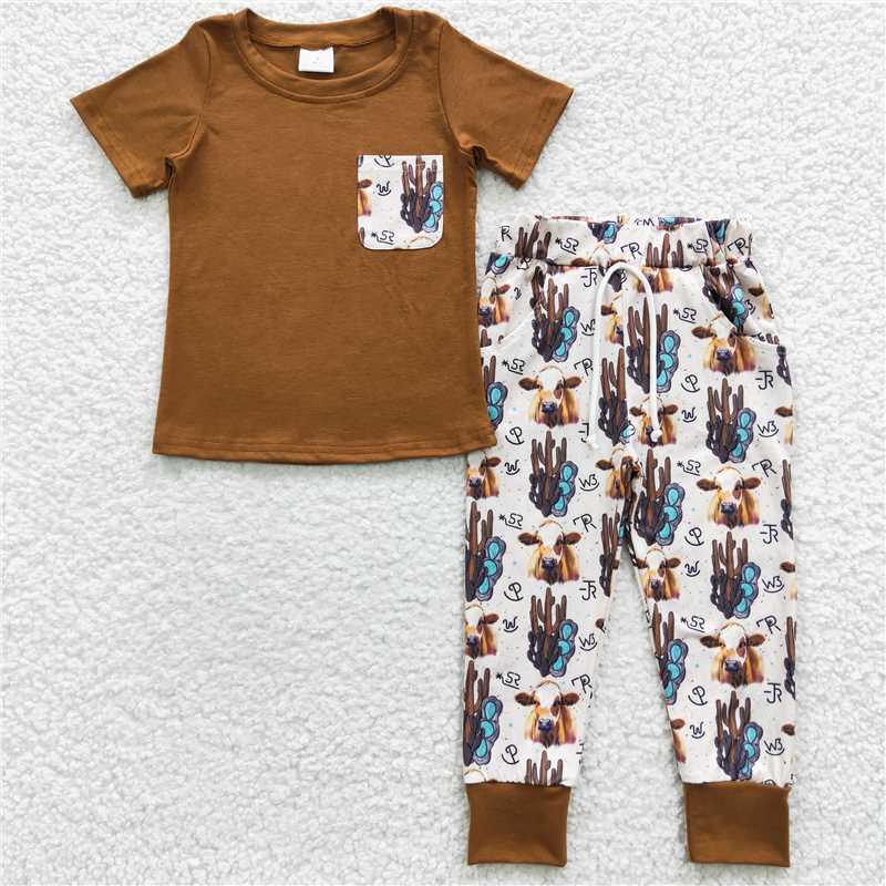 RTS NO MOQ Sibling Baby boy clothes short sleeve pants Sets