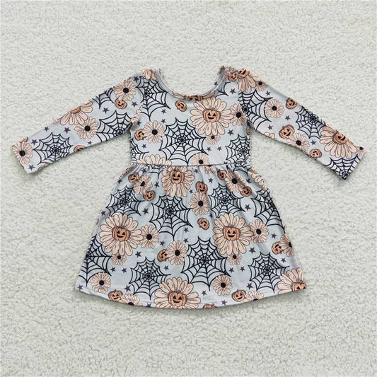 SALES NEW Baby Girls' Halloween Pumpkin And Flowers Dress Cute Toddler Costume for Girls Baby Girls' Costumes for Halloween