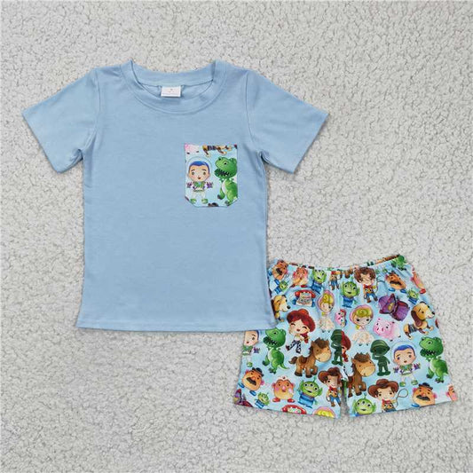 SALES NEW Blue cartoon toy boy soft set