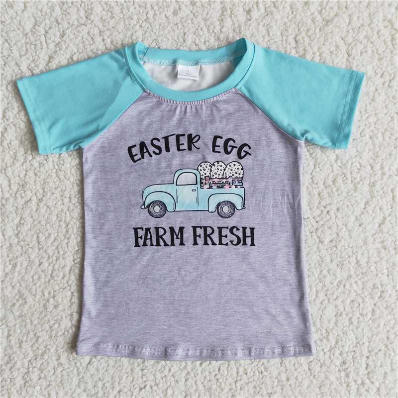 SALES  NEW  Boys Easter egg farm shirts