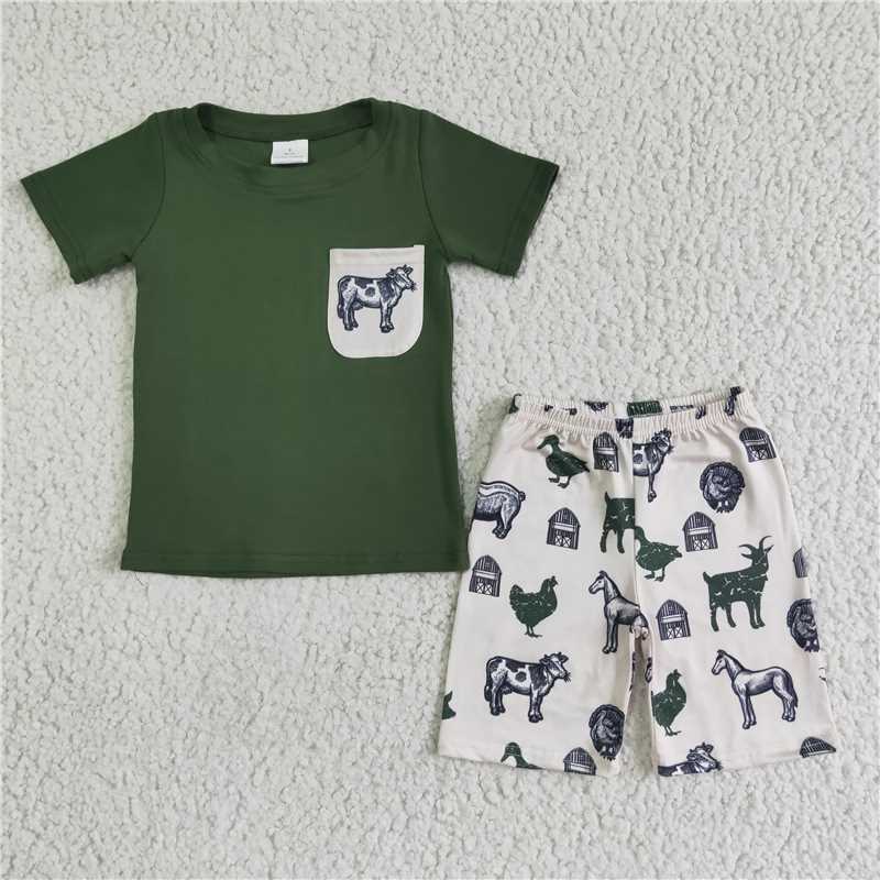 BSSO0046 Baby boys pocket summer shorts sets