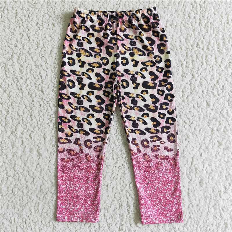 RTS NO MOQ P0016 P0015 P0013 P0014 P0012 Baby Girls Leopard Print Skinny Pants