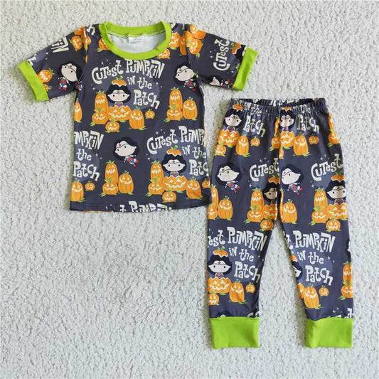SALES  NEW  baby boys pumpkin pajamas legging sets
