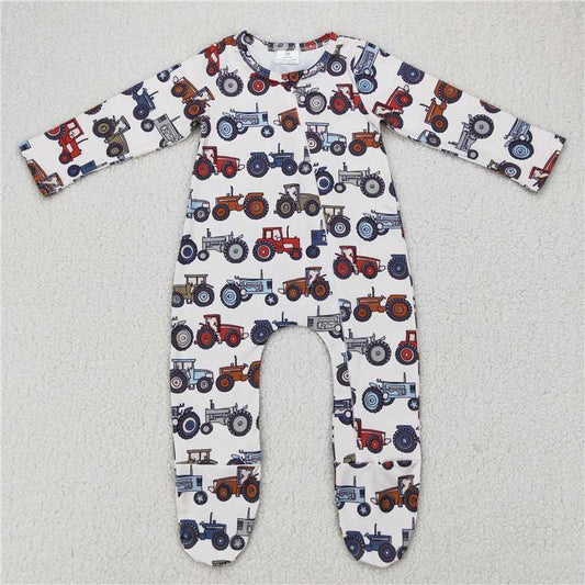 SALES  NEW  Baby kids fall zip tractor rompers
