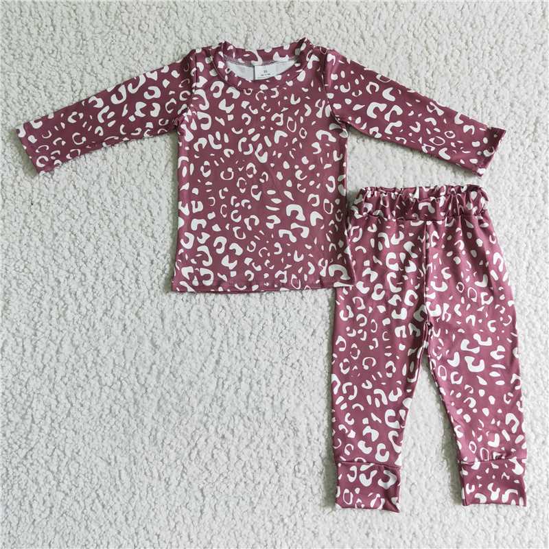 SALES  NEW Baby Girls Pink Cow Print Clothing Set Comfortable Cotton Pants Outfit for Infants