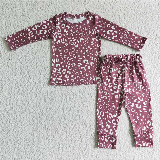 SALES  NEW Baby Girls Pink Cow Print Clothing Set Comfortable Cotton Pants Outfit for Infants