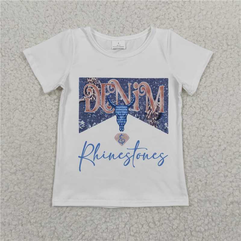 SALES NEW Boys Baby Girls Cowgirl Cowboy Short Sleeve Tee Shirt Western Theme Clothing for Kids