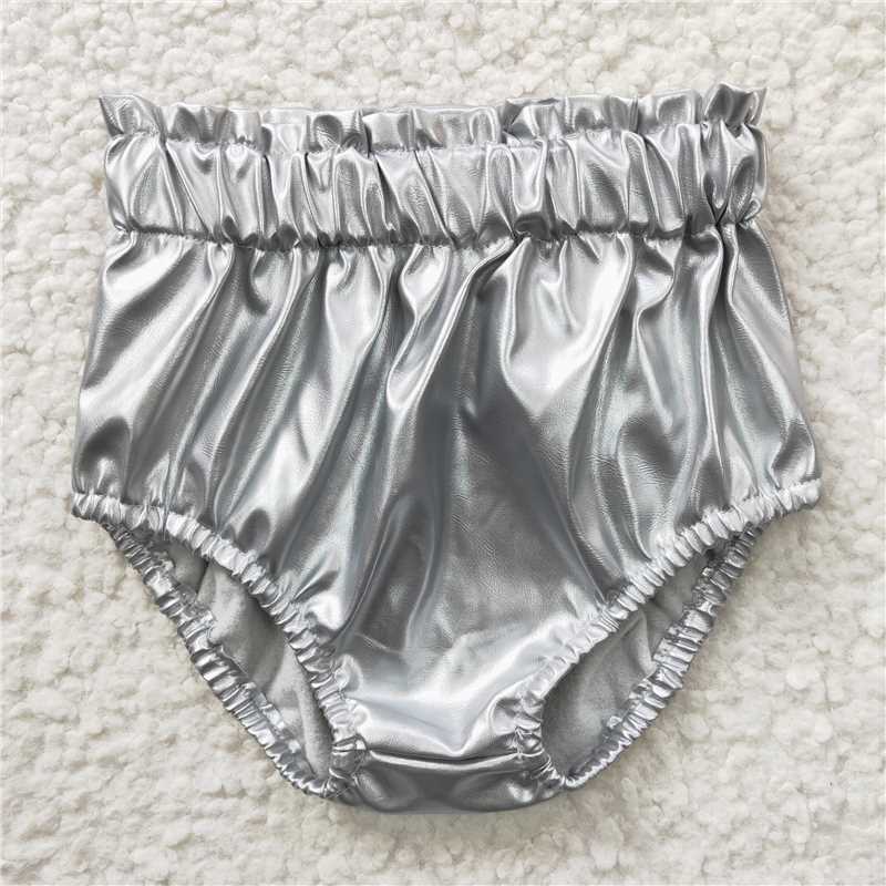 SALES  NEW  Baby Girls Silver Leather Summer Bummies Bottoms